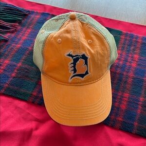 Detroit Tigers Orange Cap with Michigan Logo